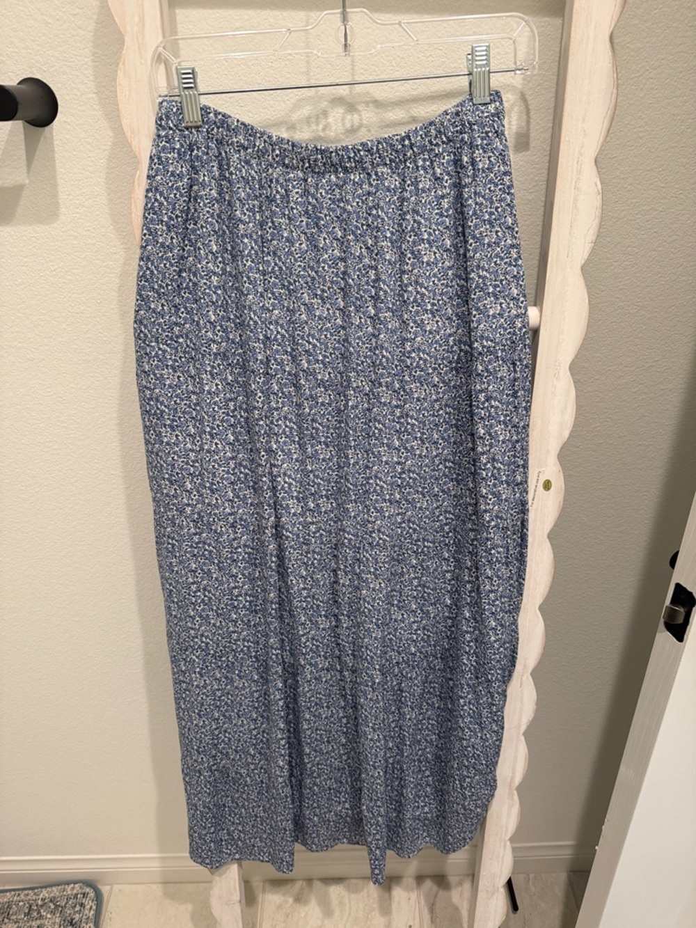 Hollister Blue Floral Maxi Skirt
